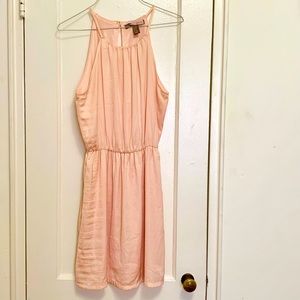 Ballet Pink Satin Tank Dress; XS